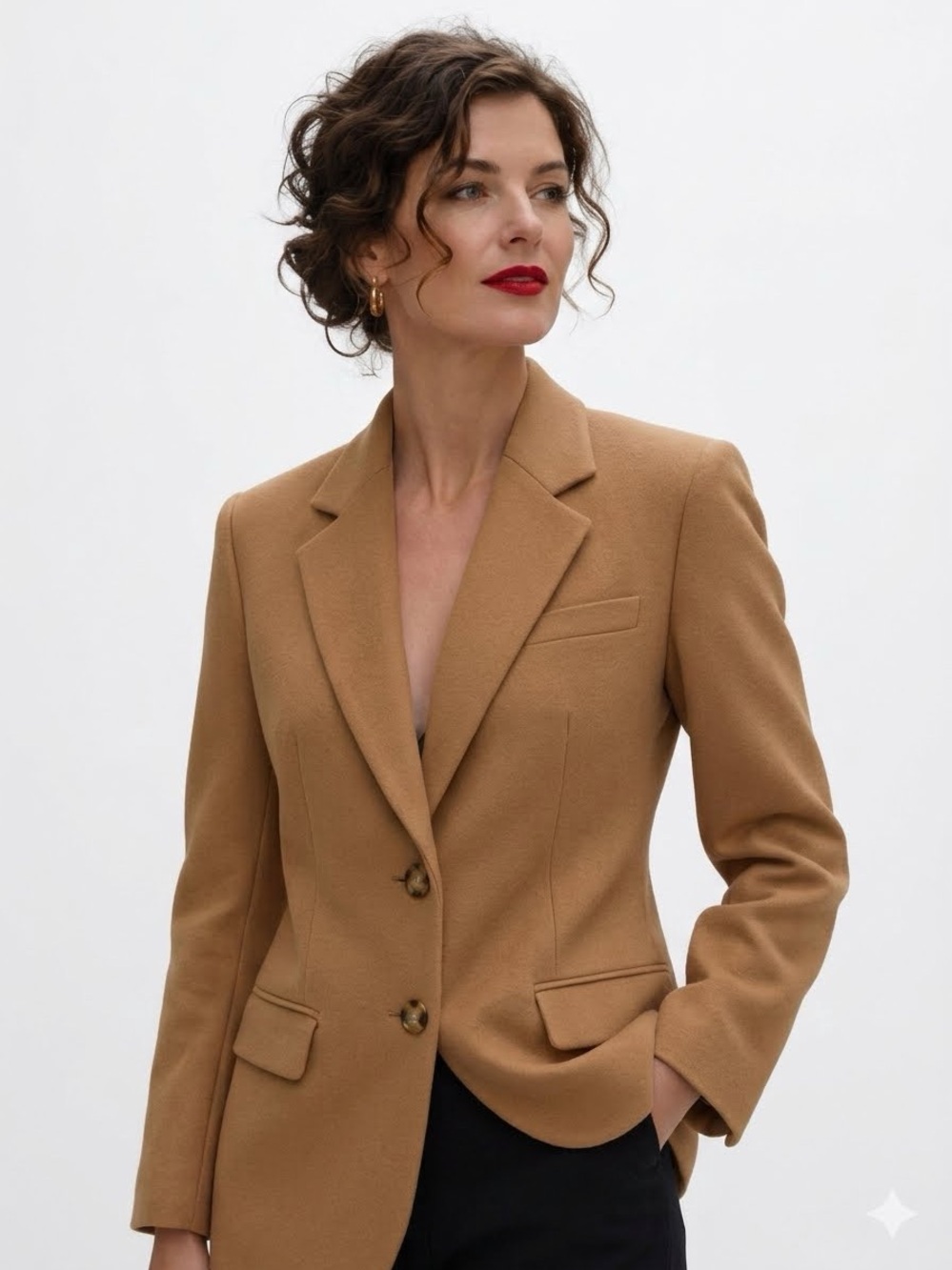 🐪 Vintage Cadence Size 4 Camel Hair Wool 2-Button Blazer Quiet Luxury Classic